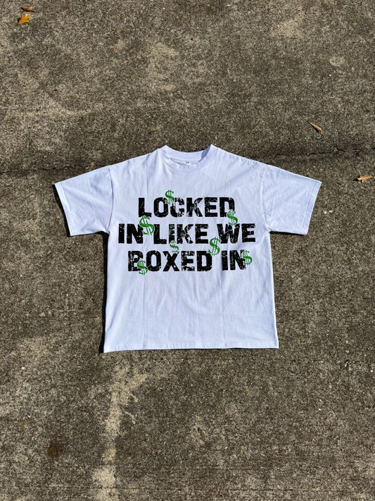 White & Green Oversized "LILWBI" Tee